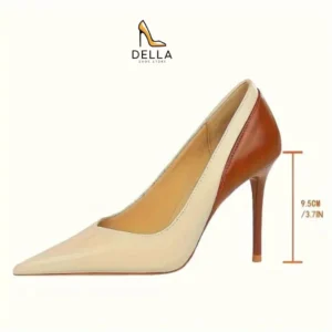 High Quality Leather Pointed Toe High Heels