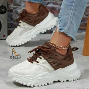 Retro Style Sneakers, Sturdy High-Soled Sneakers