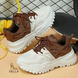 Retro Style Sneakers, Sturdy High-Soled Sneakers